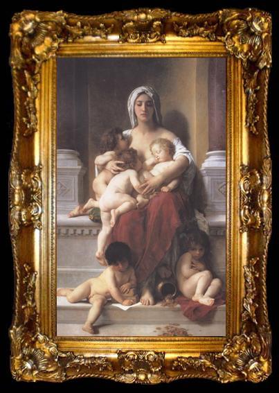framed  Adolphe William Bouguereau Charity (mk26), ta009-2